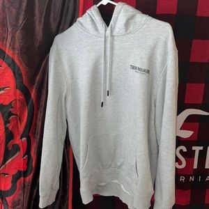 True religion gray pullover hoodie